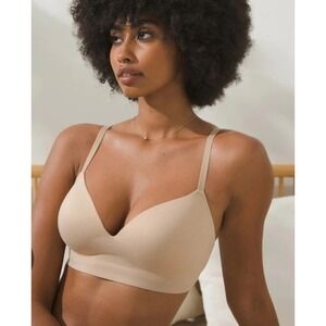 Soma Womens 34D Bra Nude Beige Enbliss Wireless Comfort Support Lingerie